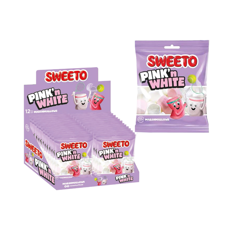 Sweeto Marshmallow Pink and White 60g