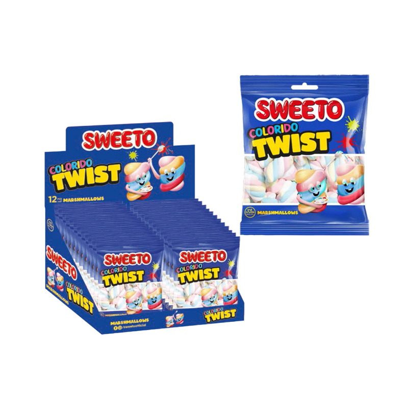 Sweeto Marshmallow Colorido Twist 60g