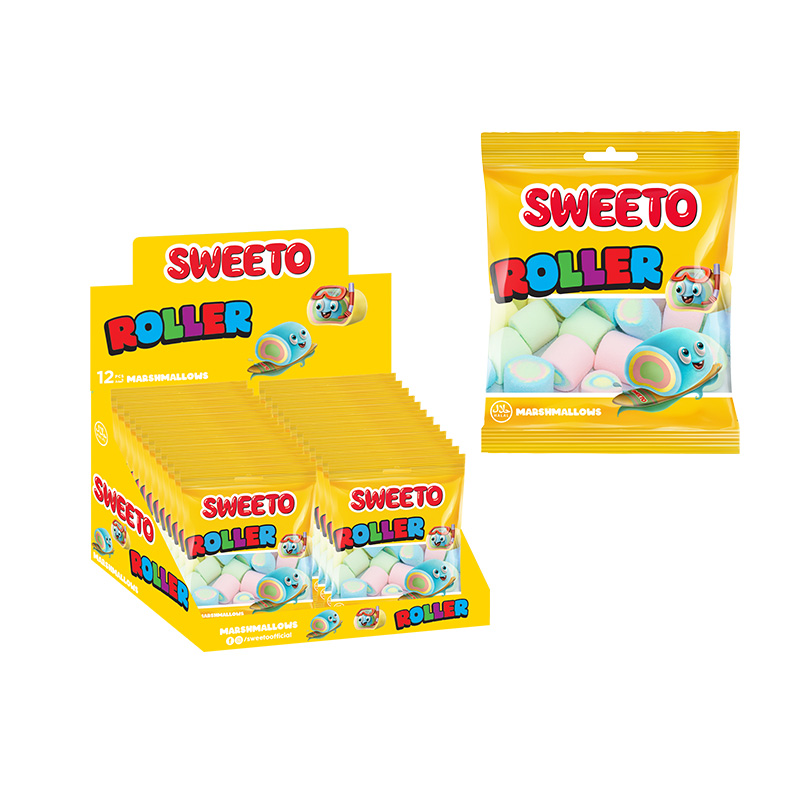 Sweeto Marshmallow Rainbow Rollers 60g