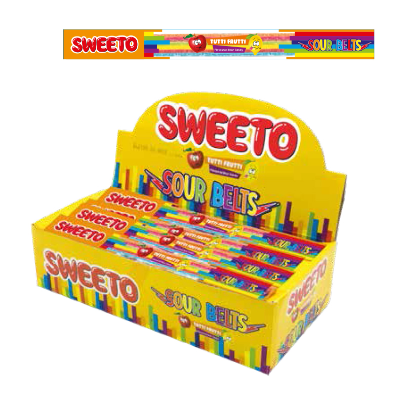 Sweeto Sour Belts Rainbow 8g