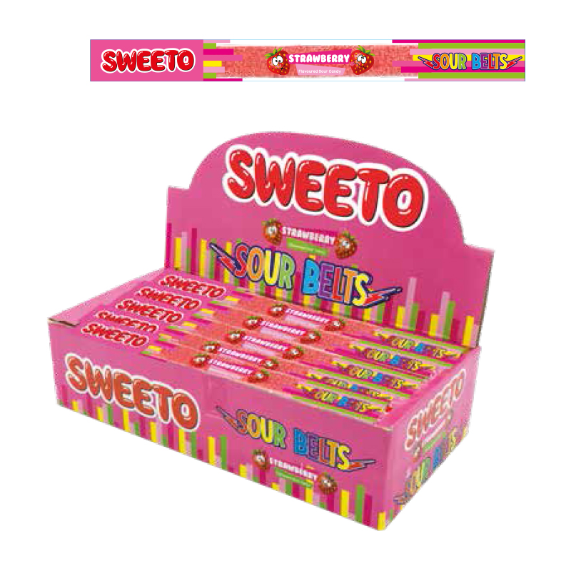 Sweeto Sour Belts Strawberry 8g