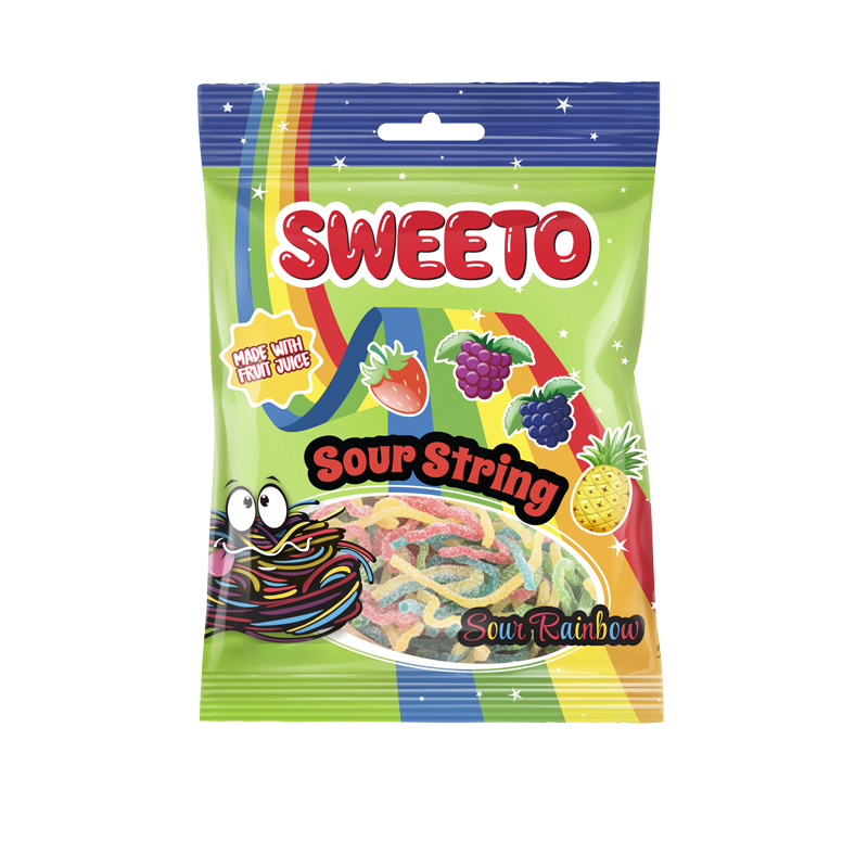 Sweeto String Sour Rainbow 80g